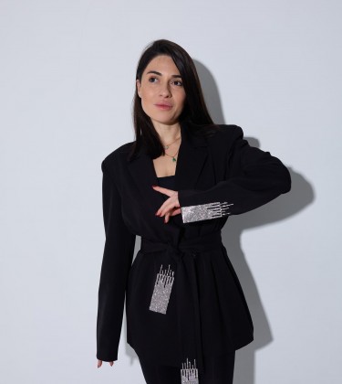 Блейзер Crystal Accent Чорний